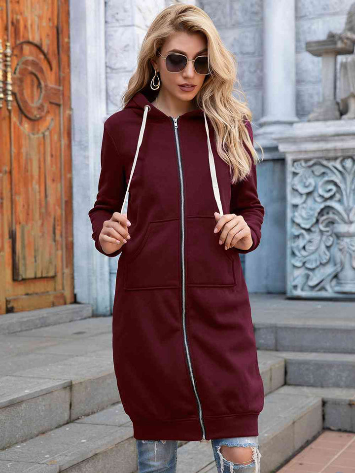Stilla | up Langline Hoodie Med Lommer