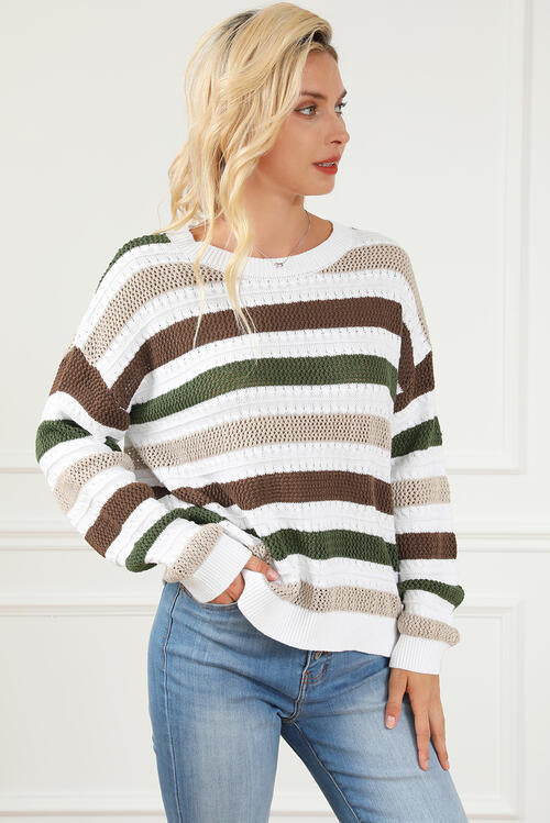Stilla | Åbenhæftet Dropped Shoulder Sweater