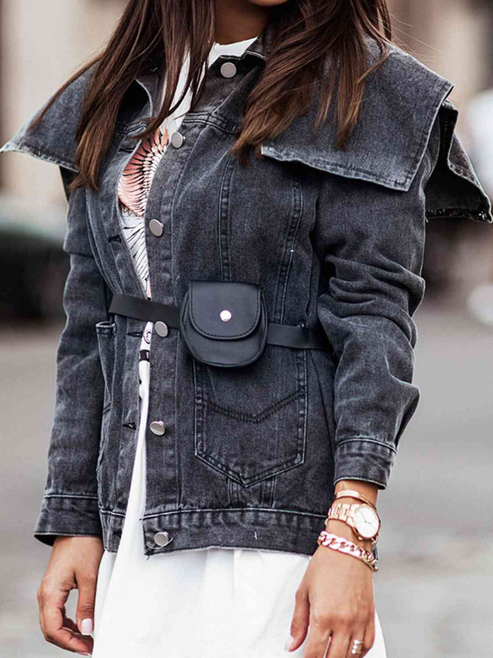 Stilla | Neck Knap Ned Denim Jakke