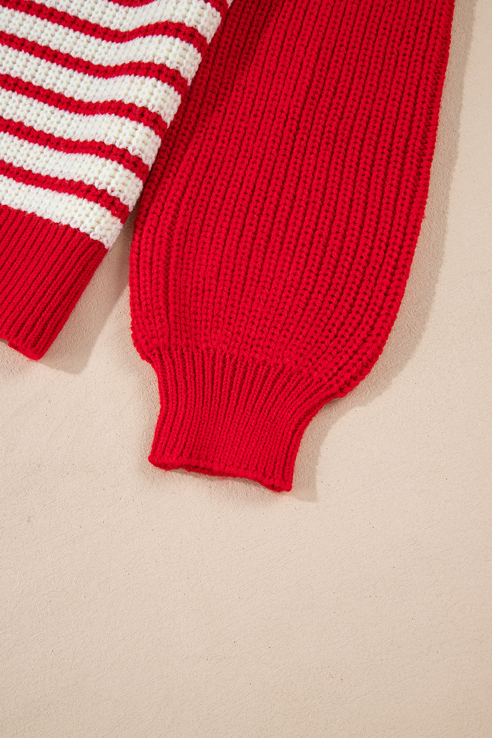 Stilla | Stribet sweater med lange ærmer og Johnny krave