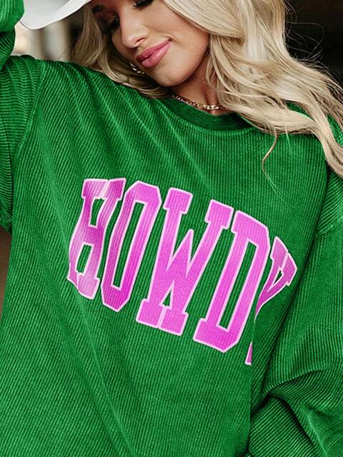 Stilla | Størrelse Howdy Grafik Rund Hals Sweatshirt
