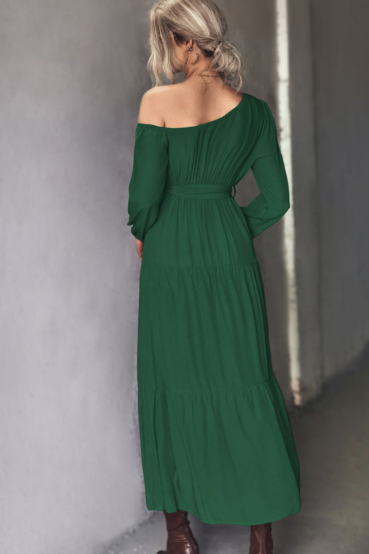 Stilla | One-Shoulder Lagdelt Maxi Kjole