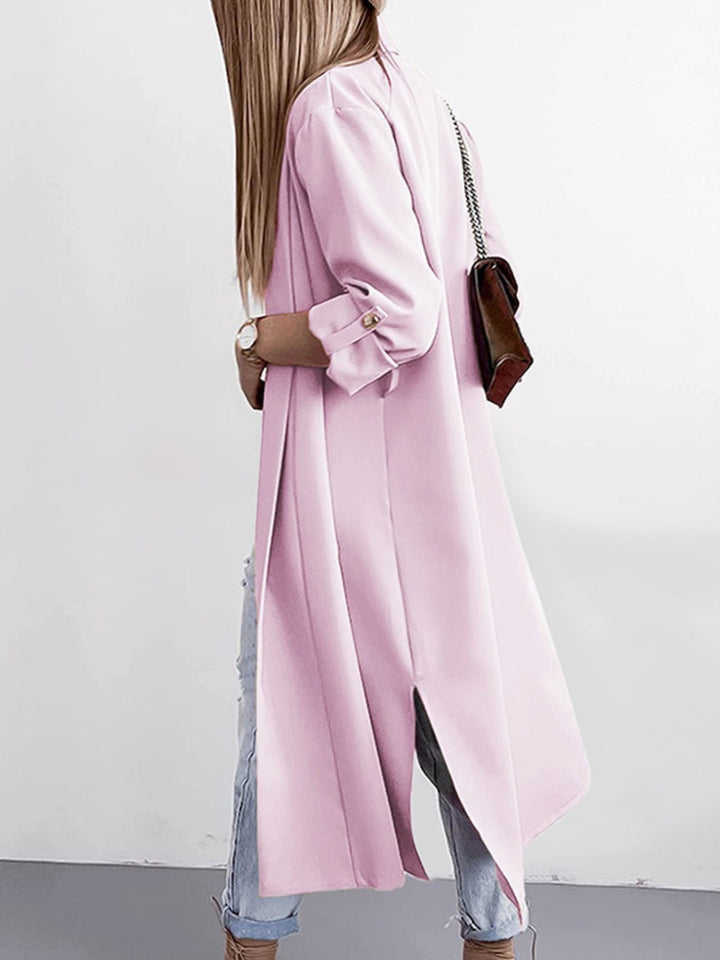 Stilla | Åben Front Rulle-Tab Ærme Trench Coat