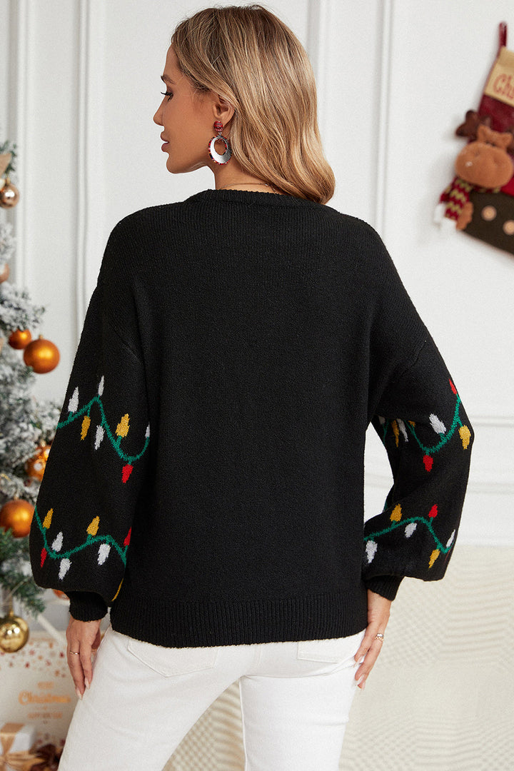 Stilla | Halsmønster Lanterne Ærme Sweater