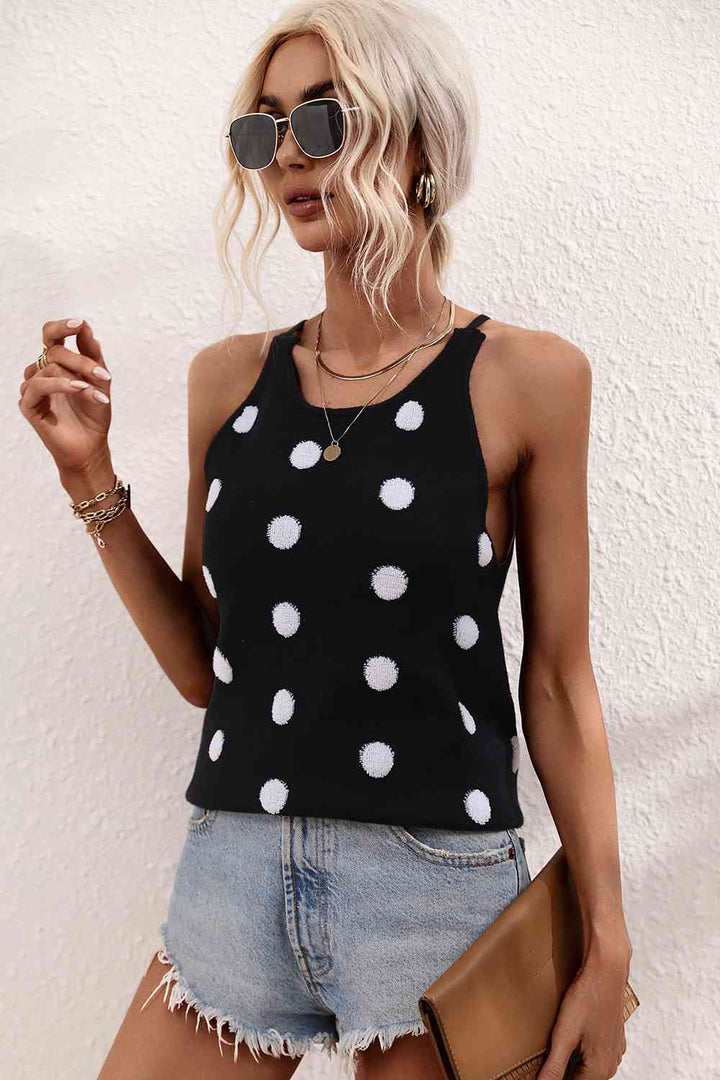 Stilla | Prik Rund Hals Strik Tank
