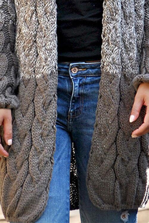 Stilla | Block Åben Front Kabelstrik Cardigan