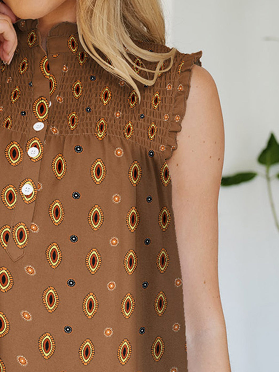 Stilla | Printet Mock Neck Top