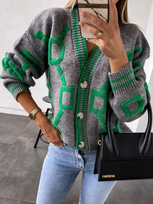 Stilla | Dropped Shoulder Button Down Cardigan