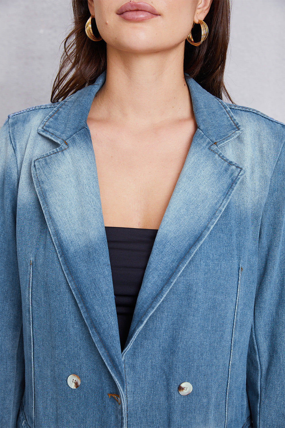 Stilla | Krave Vasket Denim Top