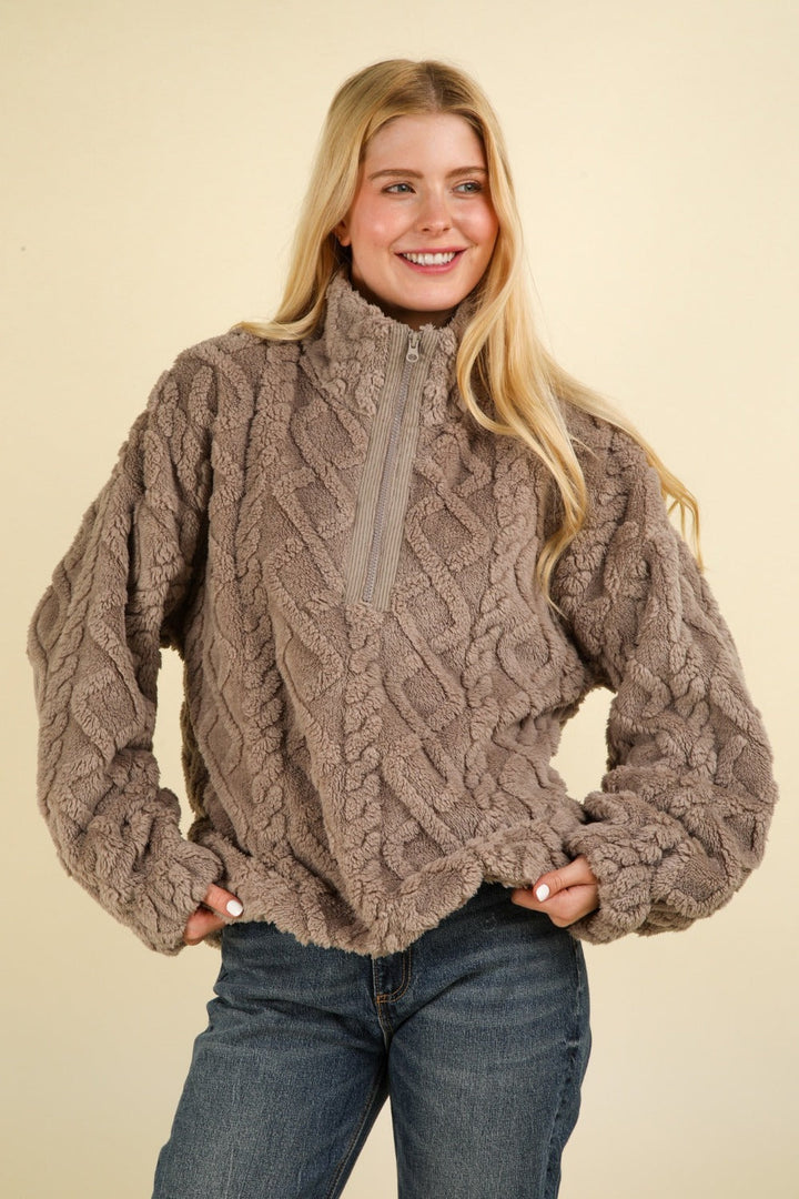 Stilla | Svedjakke Halvlang Med Lunt, Snoet Fleece