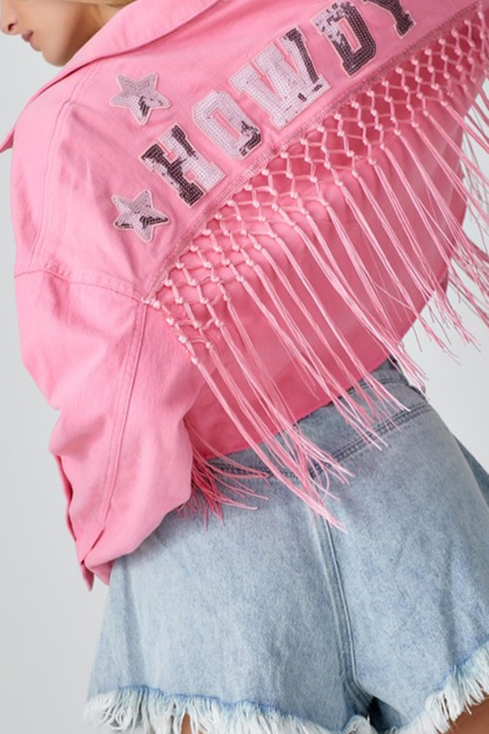 Stilla | Sequin Bog Lange Ærmer Denim Jakke