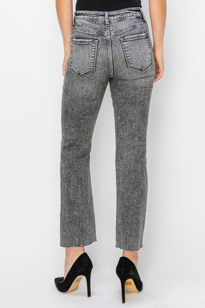 Stilla | Høj Talje Slidte Lige Jeans