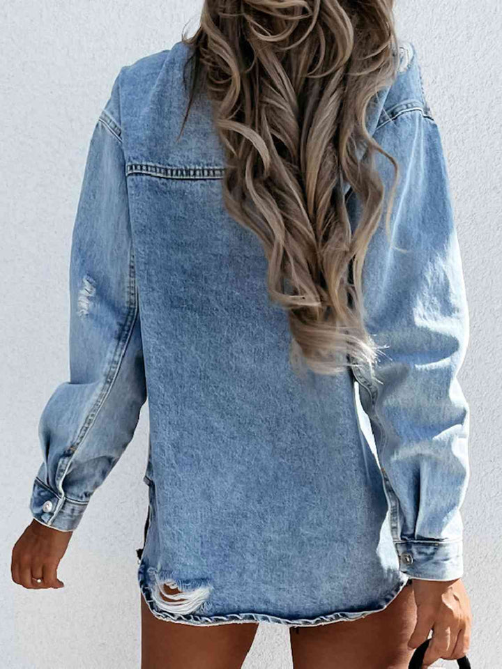 Stilla | Snap Down Denim Jakke