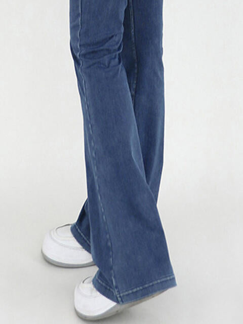 Stilla | Talje Bootcut Jeans Med Lommer