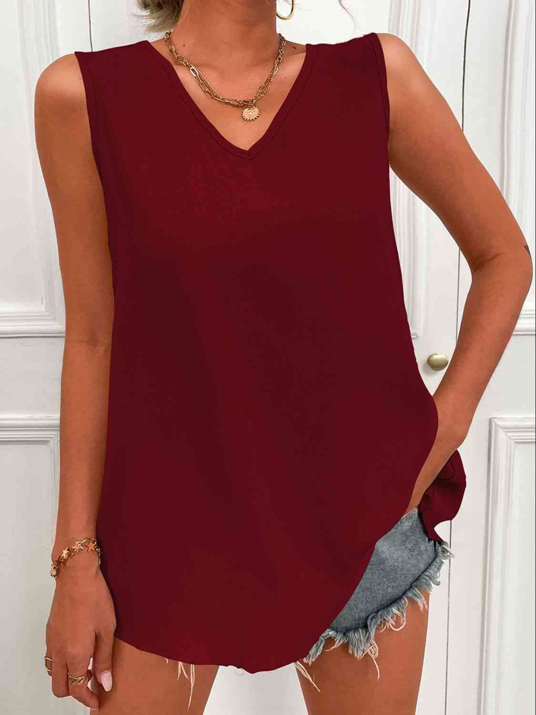 Stilla | V-hals Buekant Tunika Tank