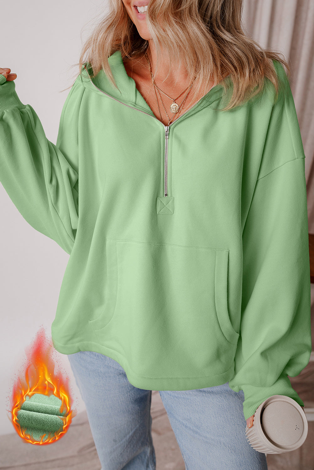 Stilla | Behagelig og Løs Sweatshirt Med Hætte