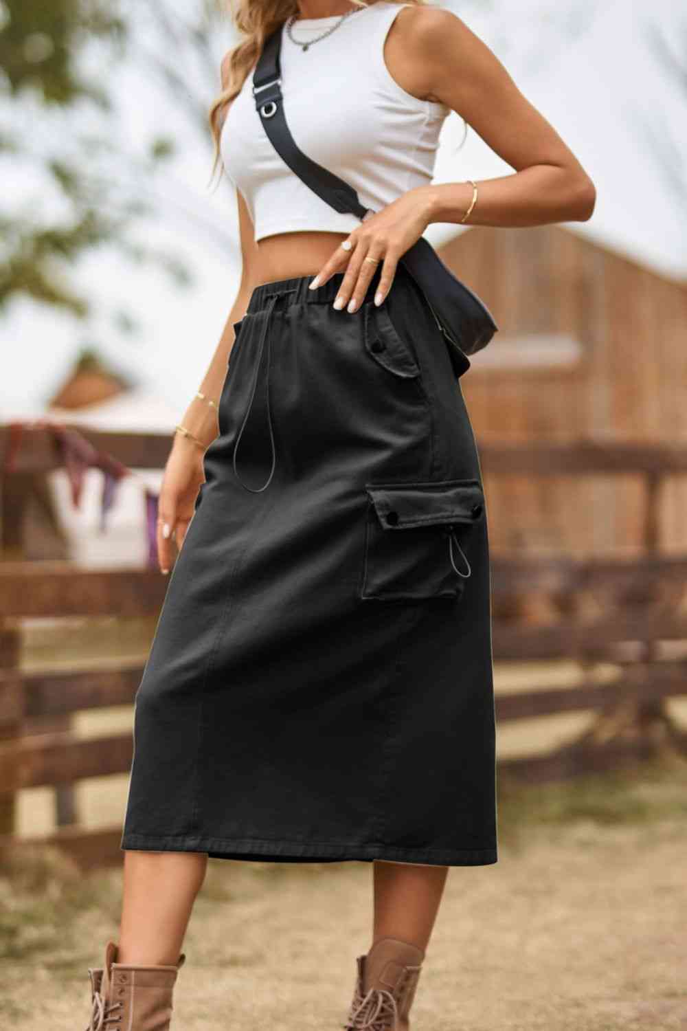 Stilla | Talje Slids Jeans Nederdel
