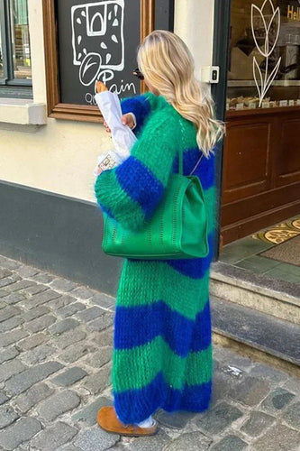 Stilla | stribet oversized strikcardigan
