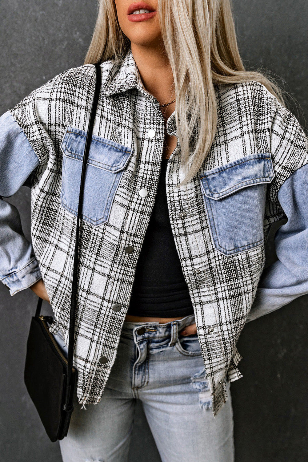 Stilla | Lommepocket Snap Down Denim Jakke