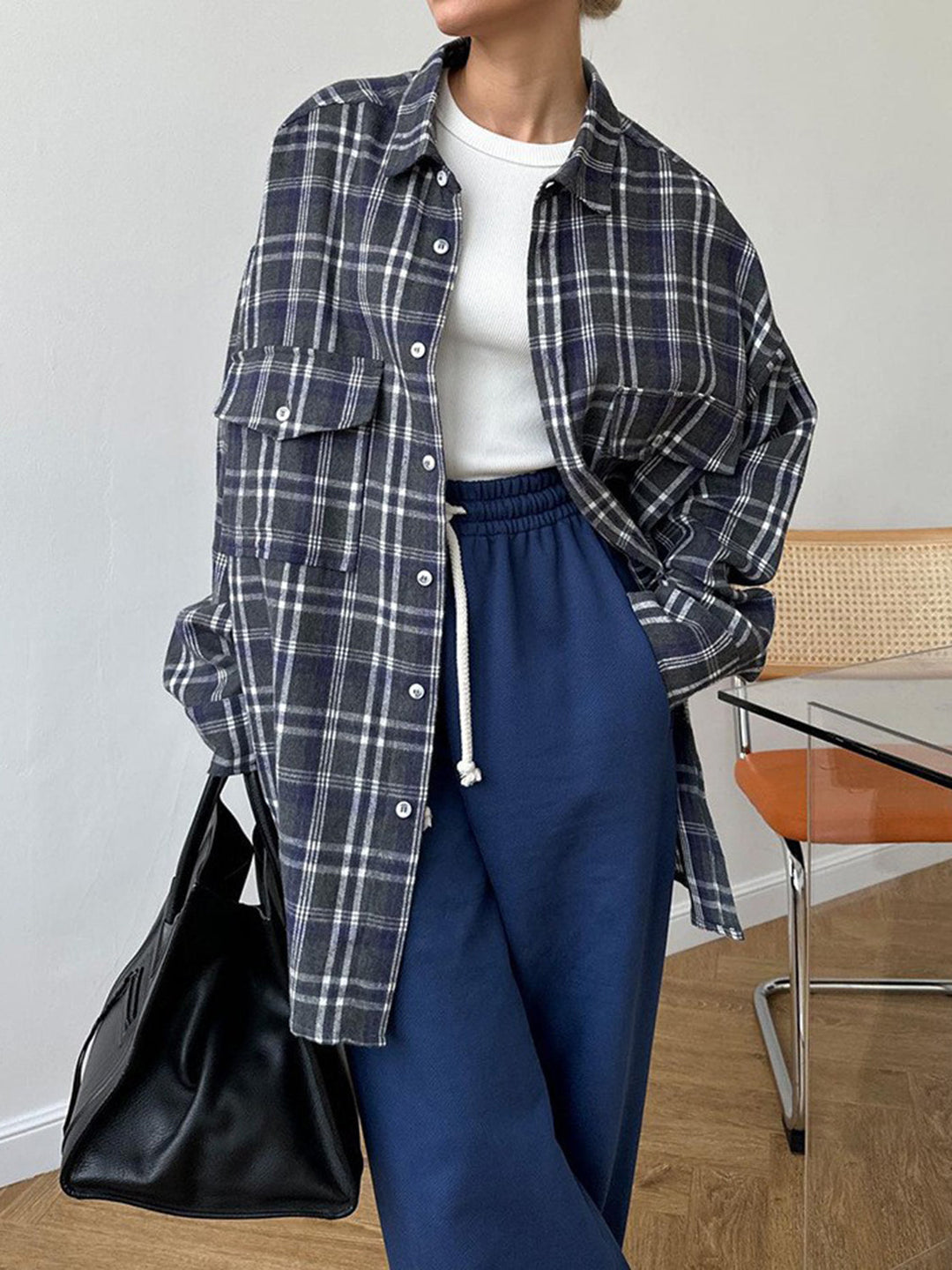 Stilla | Plaid Button Up Shacket