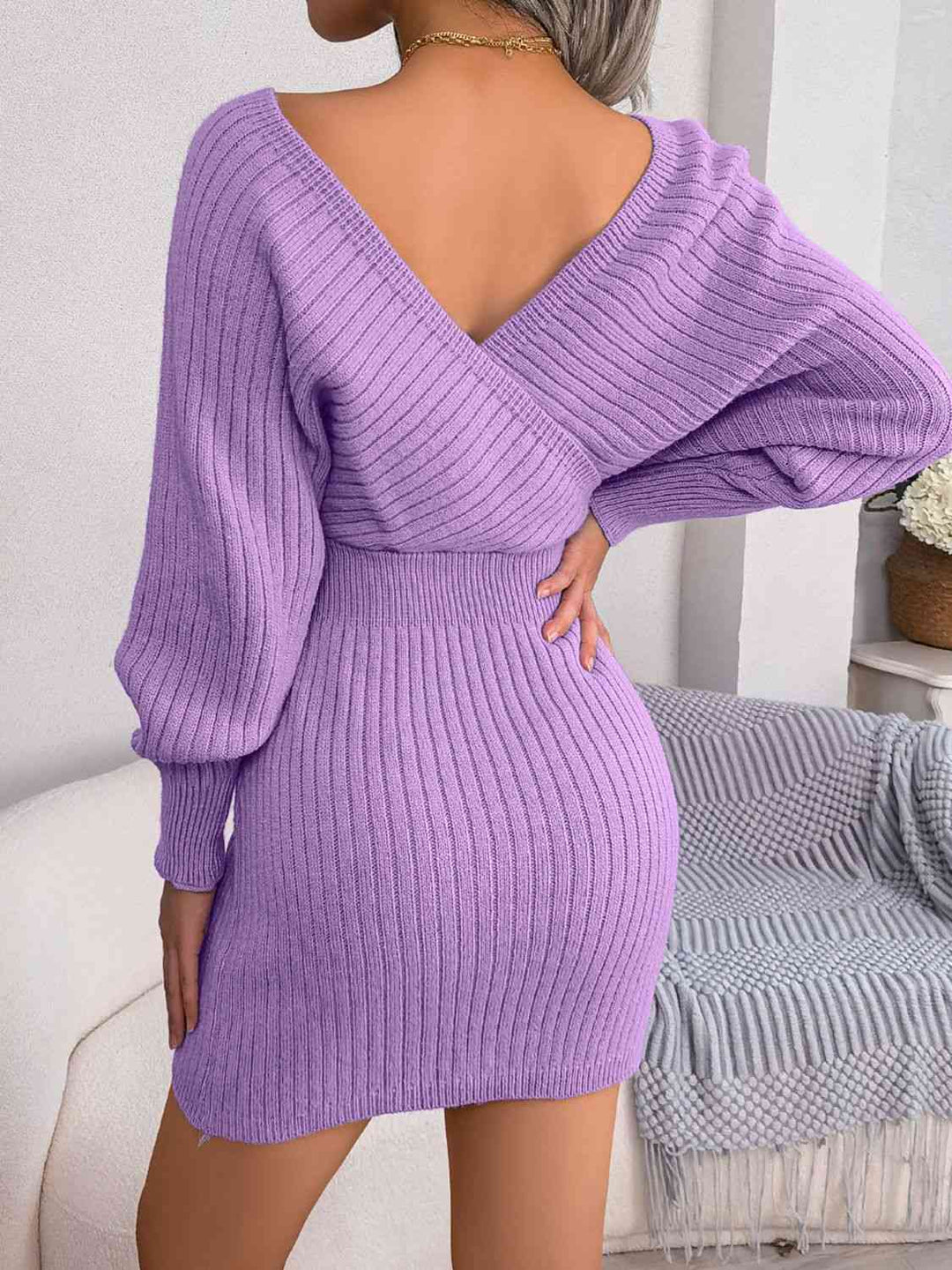 Stilla | Strik Dolman Ærme Sweater Kjole