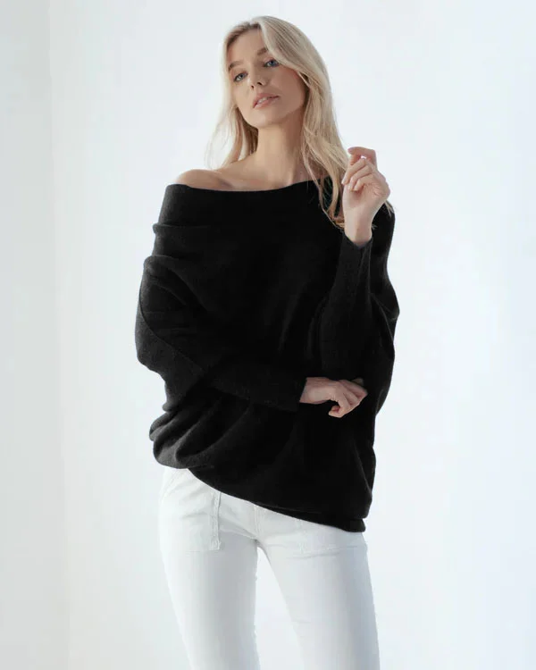 Stilla | Asymmetrisk Draperet Pullover