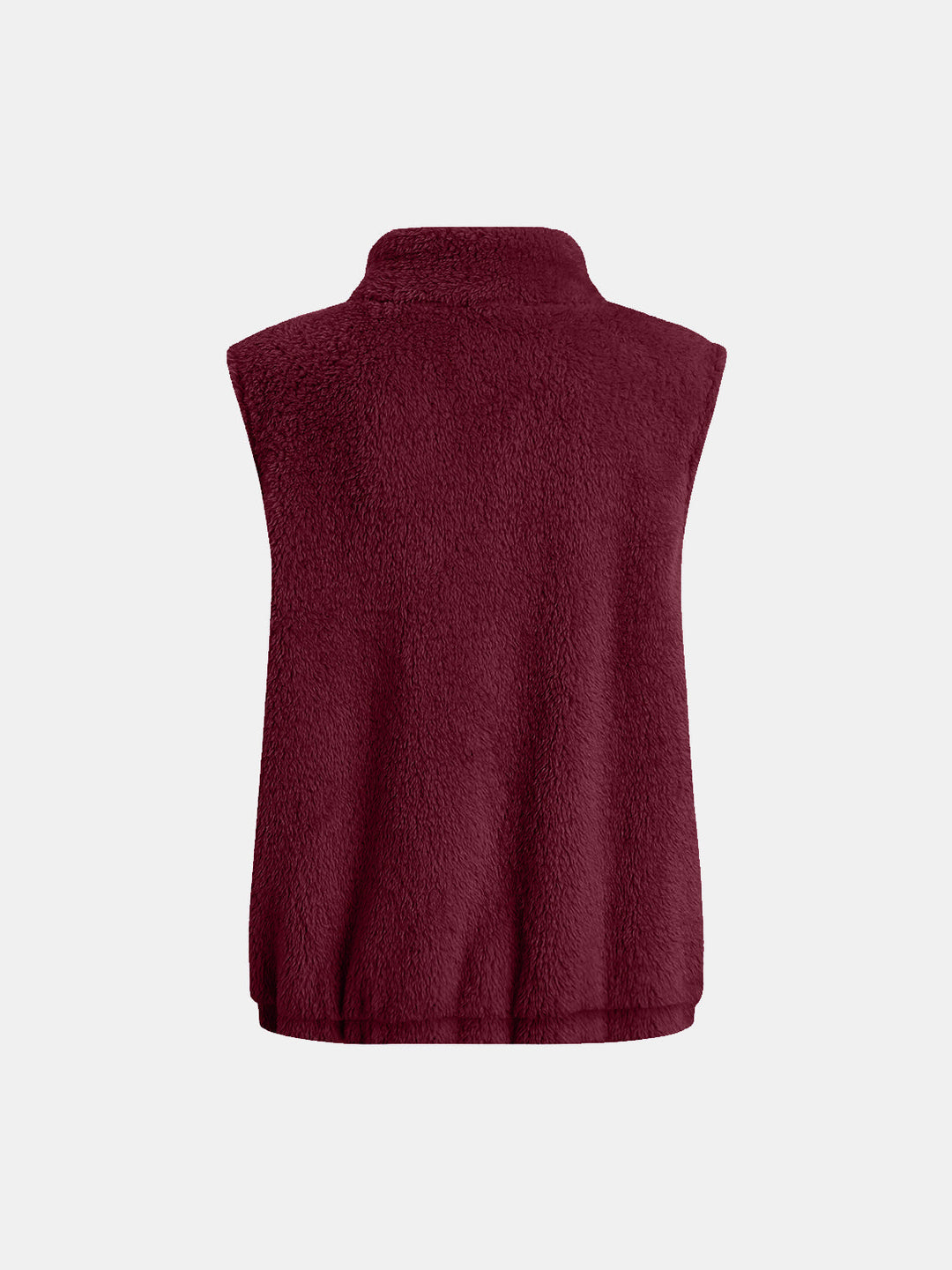 Stilla | Plush Vest Kapotte med Lynlås og Store Lommer