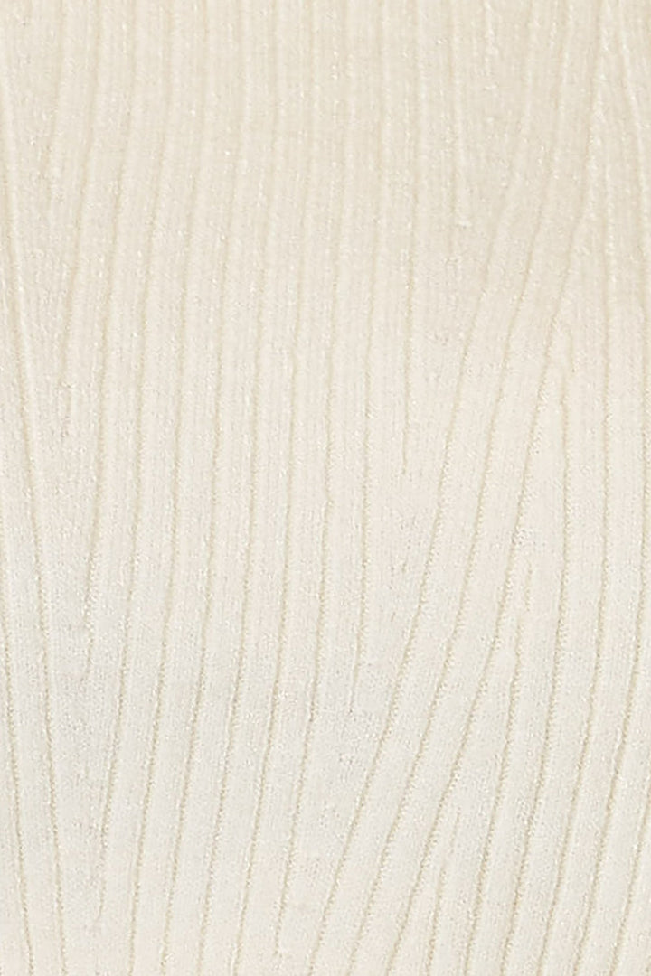 Stilla | Full Size Ribbet Sløjfe Detalje Langærmet Turtleneck Strik Top