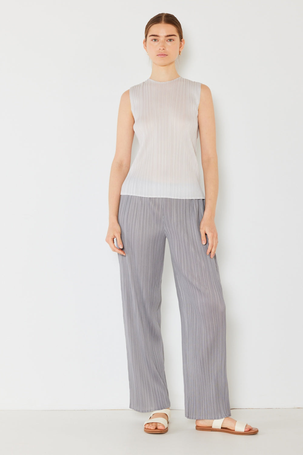 Stilla | West Swim Plisseret Uden Ærmer Crewneck Tank