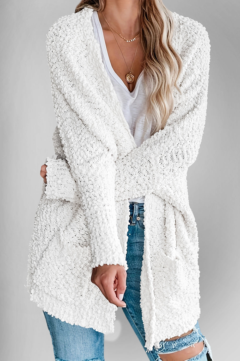 Stilla | Tag Lomme Åben Front Langærmet Cardigan