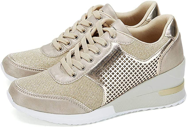 Stilla | Ortodontiske Højhælede Sneakers Med Kilehæl