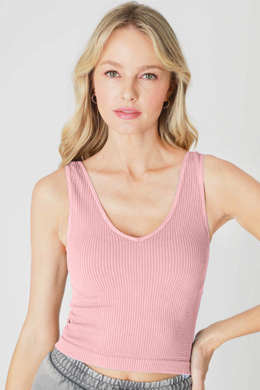 Stilla | Ribbede Bred Strop Seamless Tank