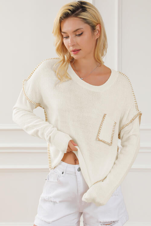 Stilla | Sømløs Rund Hals Langærmet Sweater