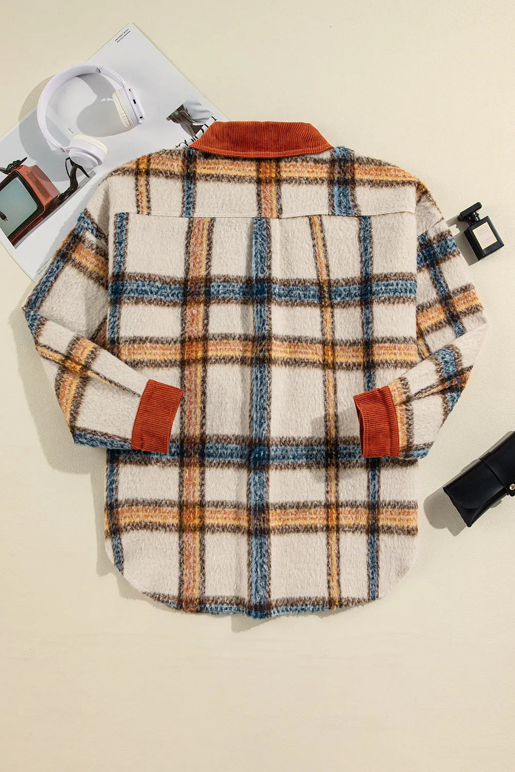 Stilla | Plus Size Plaid Button Down Jakke