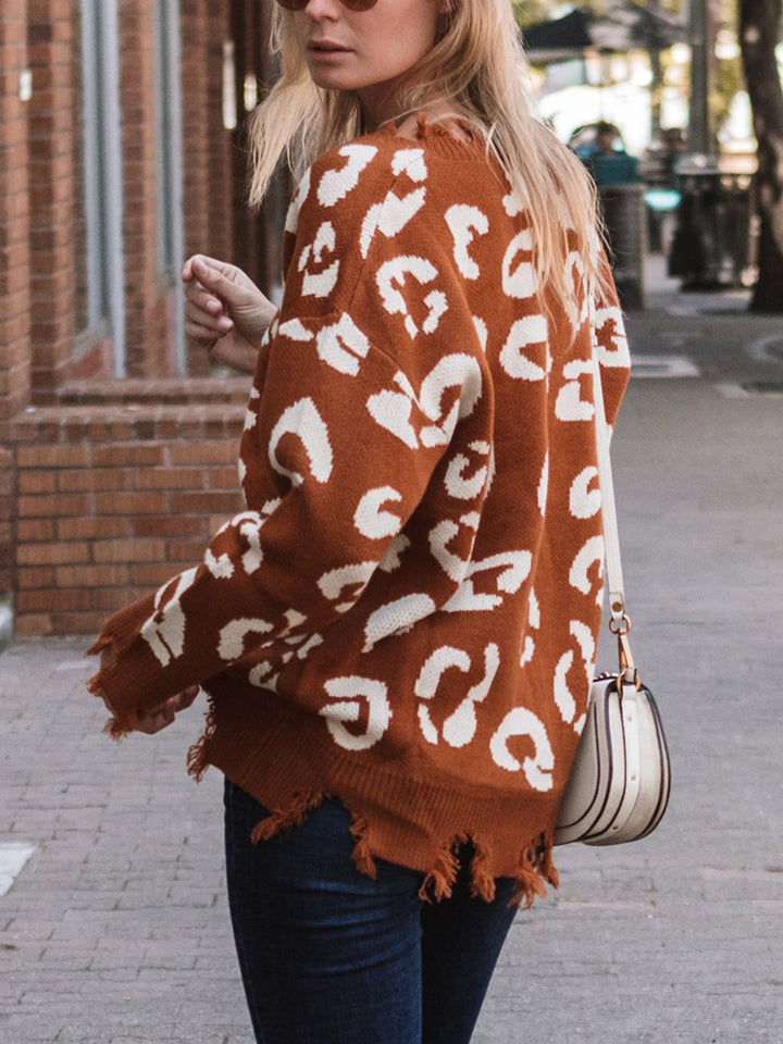 Stilla | Frynset Kant Langærmet Sweater