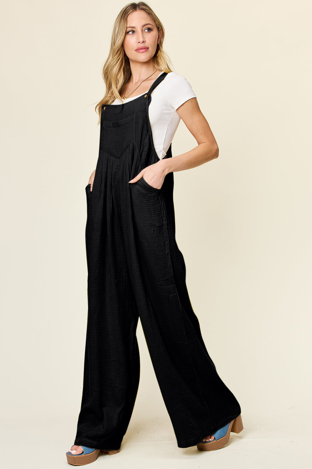 Stilla | Tag Fuldt Størrelse Tekstur Bred Strop Bred Ben Overall