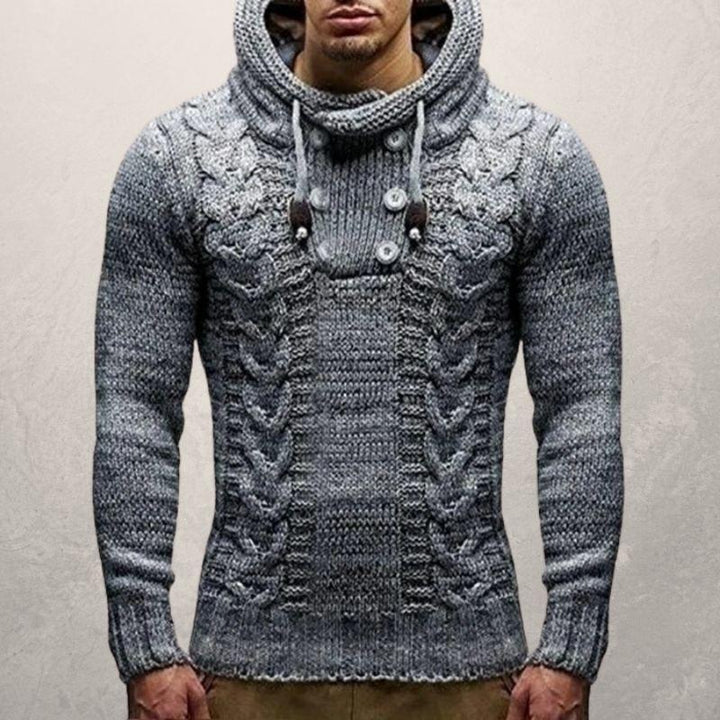 Stilla | Uld Kabelstrik Hættetrøje Slim Fit Pullover
