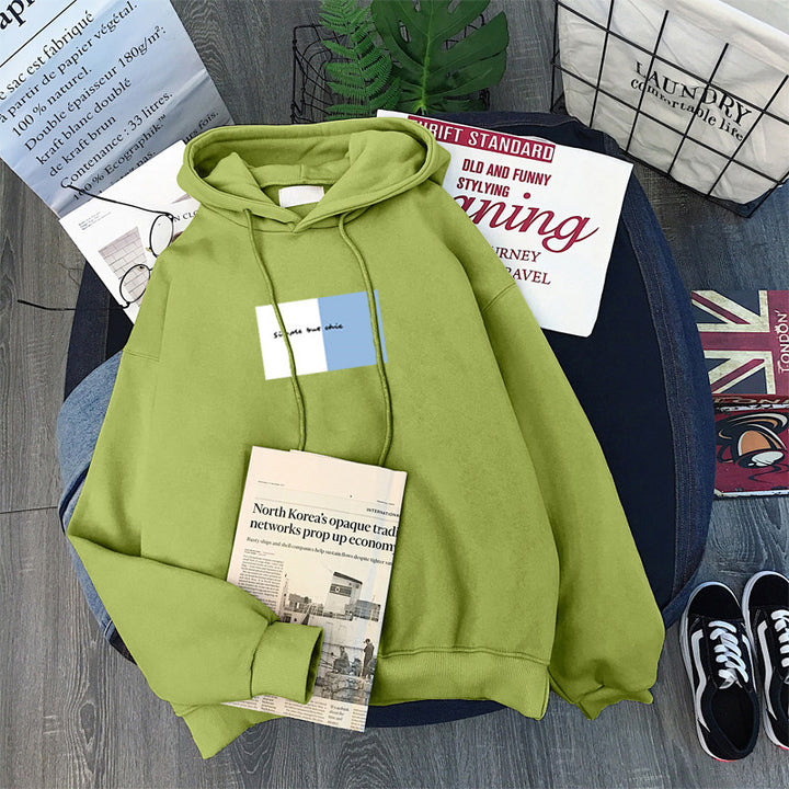 Dame Casual Graphic Pullover Hoodie med livligt artwork Stilla