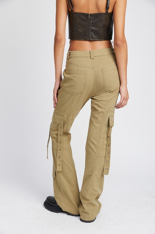Stilla | Talje Cargo Flare Bukser
