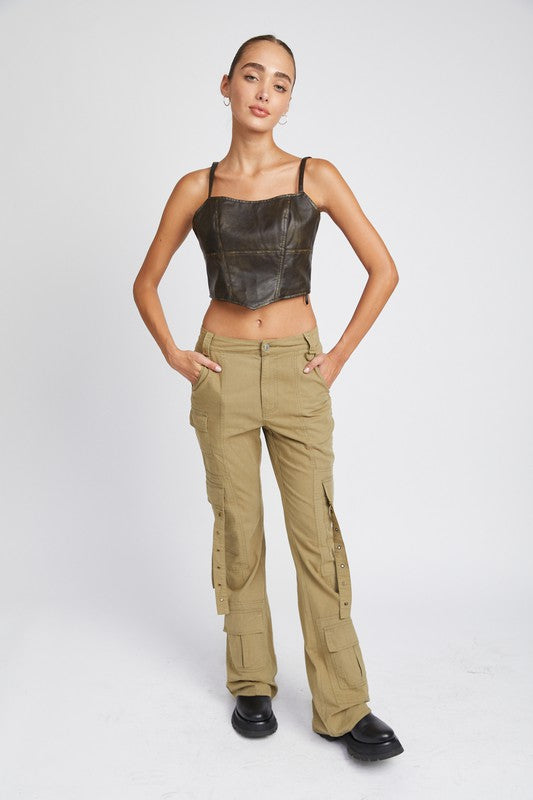 Stilla | Talje Cargo Flare Bukser