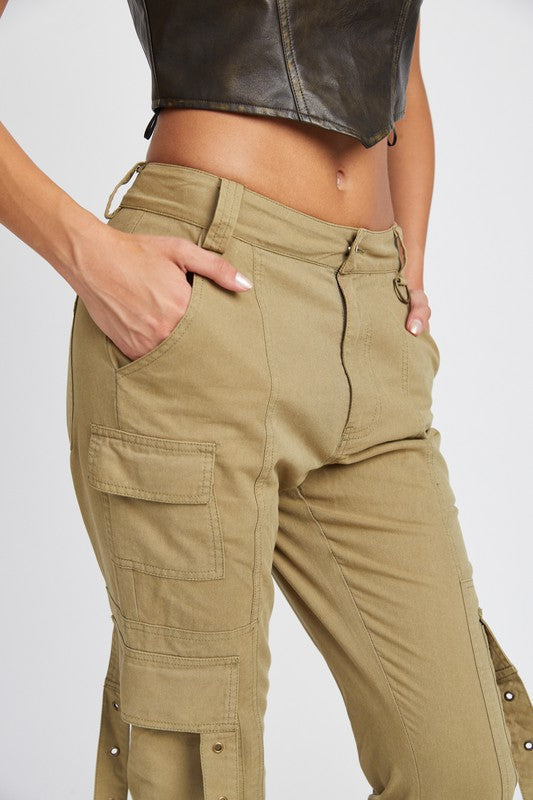 Stilla | Talje Cargo Flare Bukser