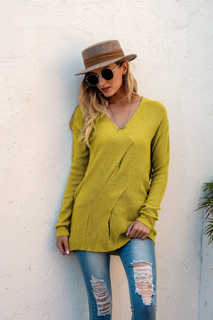 Stilla | Overdimensioneret pasform Strikket tekstur Off shoulder Draperet forkant