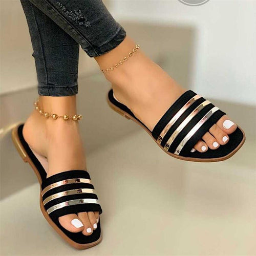 Dame elegante remsandaler med glitrende accenter Stilla
