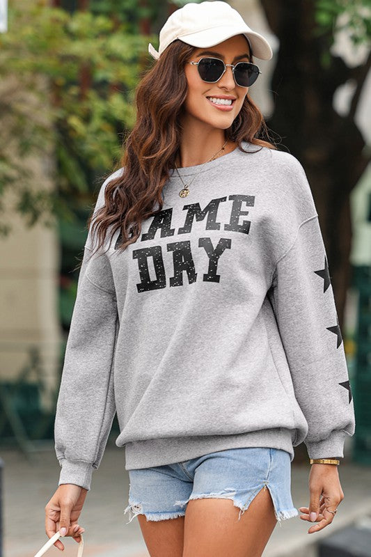 Stilla | Sort Sweatjakke Med Game Day Grafikker