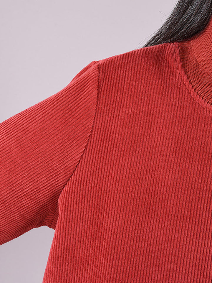 Stilla | Behagelig Corduroy Kjole i Store Størrelser