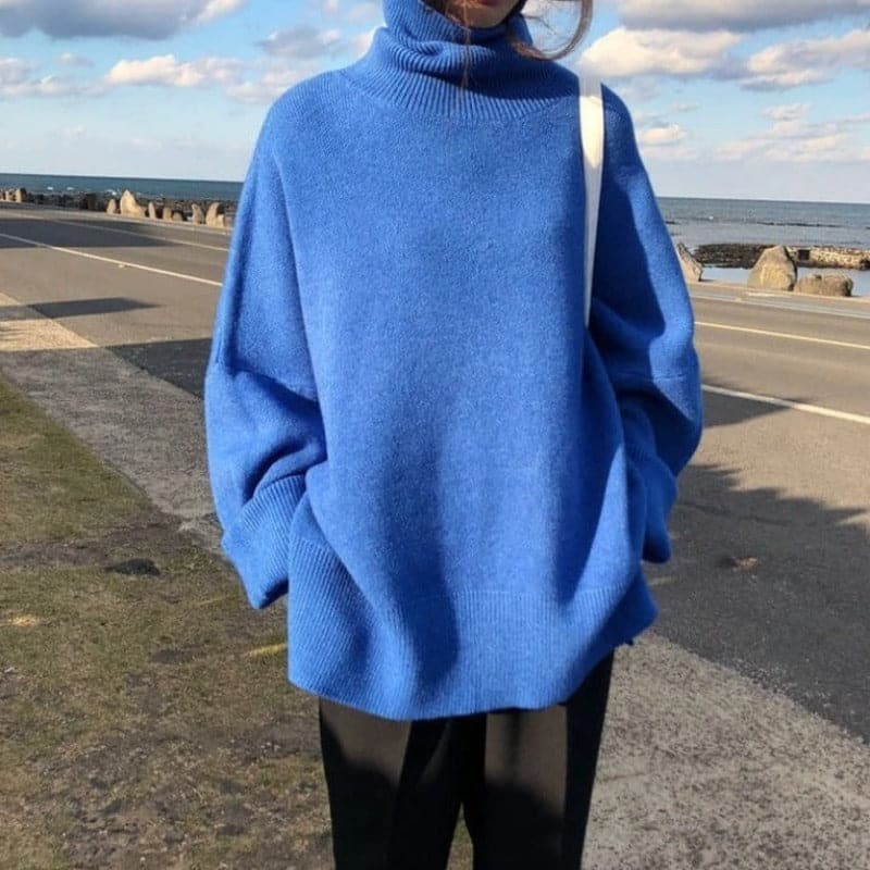 Stilla | Rullekrave sweater Oversized Fit Blødt strik Lange ærmer