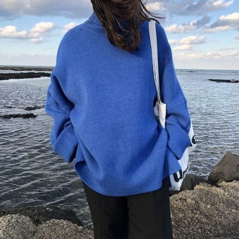 Stilla | Rullekrave sweater Oversized Fit Blødt strik Lange ærmer