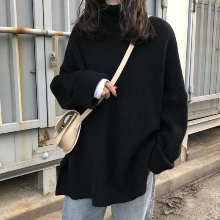 Stilla | Rullekrave sweater Oversized Fit Blødt strik Lange ærmer