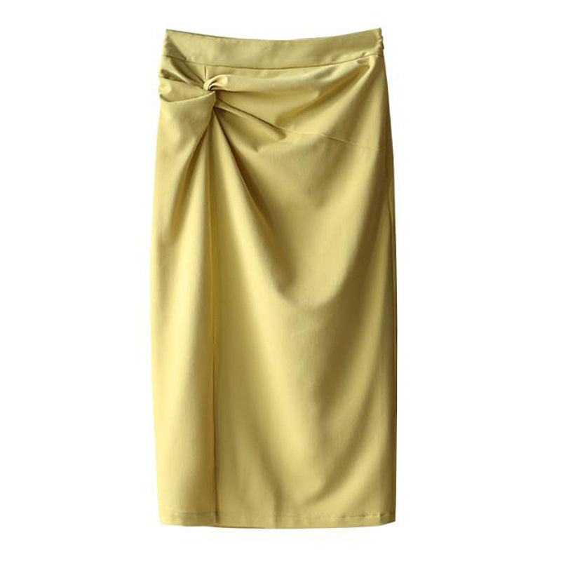 Dame nederdel med dekorativ knude-detalje og elegant silhuet Stilla