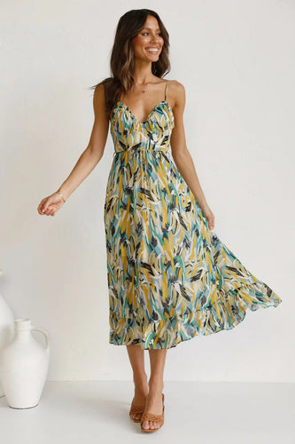 Stilla | Farverig Elegant Kjole